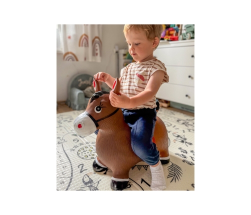 WOOPIE Skoczek Gumowy do Skakania Konik + Pompka