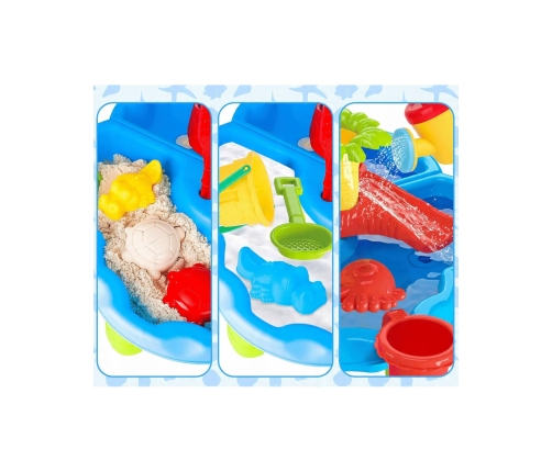 WOOPIE Stolik Wodny 2w1 Piaskownica z Krzesełkiem Aquapark z Delfinem