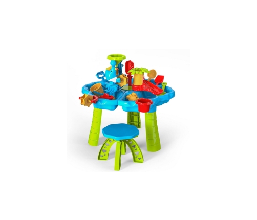 WOOPIE Stolik Wodny 2w1 Piaskownica z Krzesełkiem Aquapark z Delfinem