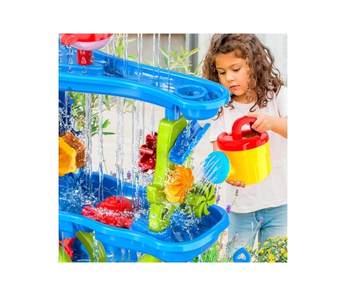 WOOPIE Stolik Wodny 4w1 Piaskownica Wodospad XL 4-Poziomowy Delfin