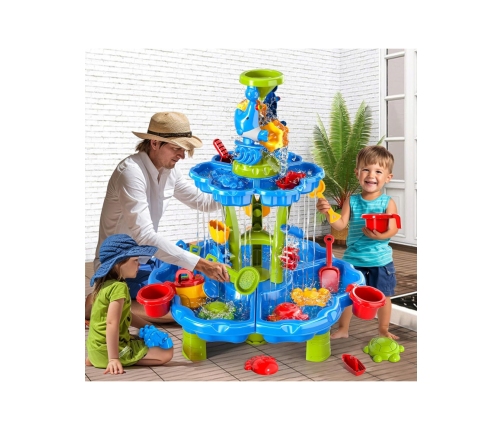 WOOPIE Stolik Wodny 2w1 Piaskownica Fontanna XXL Aquapark z Delfinem