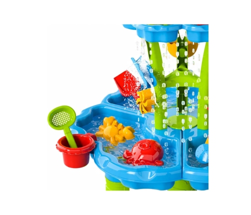 WOOPIE Stolik Wodny 2w1 Piaskownica Fontanna XXL Aquapark z Delfinem