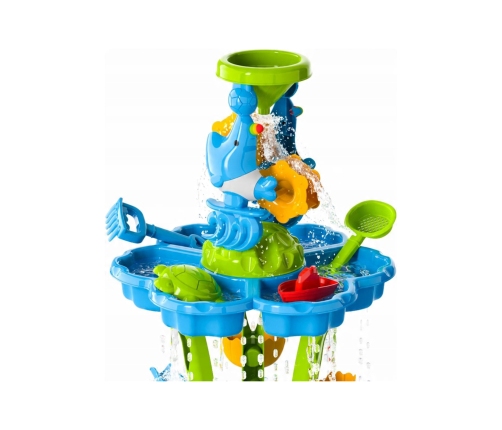 WOOPIE Stolik Wodny 2w1 Piaskownica Fontanna XXL Aquapark z Delfinem