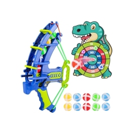 WOOPIE Gra Zręcznościowa w Rzutki na Rzepy Zestaw 2w1 Tarcza + Wyrzutnia Łuk Dino WOOPIE Gra Zręcznościowa w Rzutki na Rzepy Zestaw 2w1 Tarcza + Wyrzutnia Łuk Dino