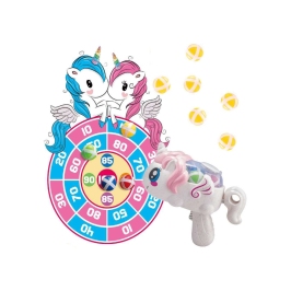 WOOPIE Gra Zręcznościowa w Rzutki na Rzepy Zestaw 2w1 Tarcza Wyrzutnia Jednorożec WOOPIE Gra Zręcznościowa w Rzutki na Rzepy Zestaw 2w1 Tarcza Wyrzutnia Jednorożec