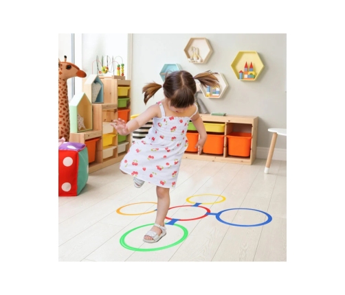 WOOPIE Zestaw do Gry w Klasy do Skakania Pierścienie Obręcze 10 szt