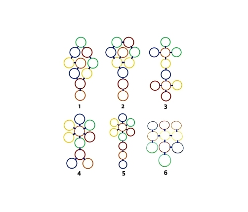 WOOPIE Zestaw do Gry w Klasy do Skakania Pierścienie Obręcze 10 szt