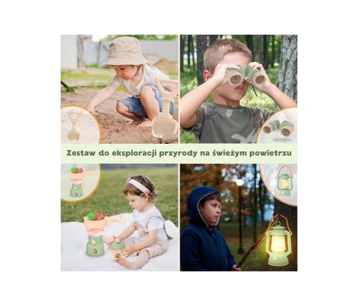 WOOPIE Zestaw Małego Odkrywcy Namiot Kempingowy XXL na Biwak 15 el.