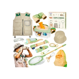 WOOPIE Zestaw Małego Odkrywcy Lornetka Kompas Siatka Na Owady Motyle Latarka