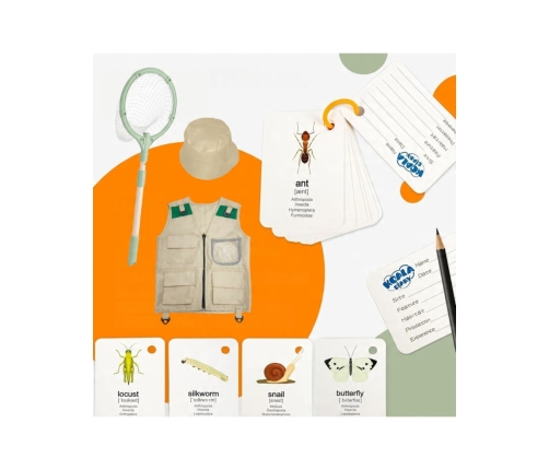 WOOPIE Zestaw Małego Odkrywcy Lornetka Kompas Siatka Na Owady Motyle Latarka