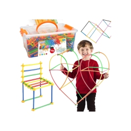 WOOPIE Klocki Konstrukcyjne Kolorowe Słomki 1200 el. WOOPIE Klocki Konstrukcyjne Kolorowe Słomki 1200 el.