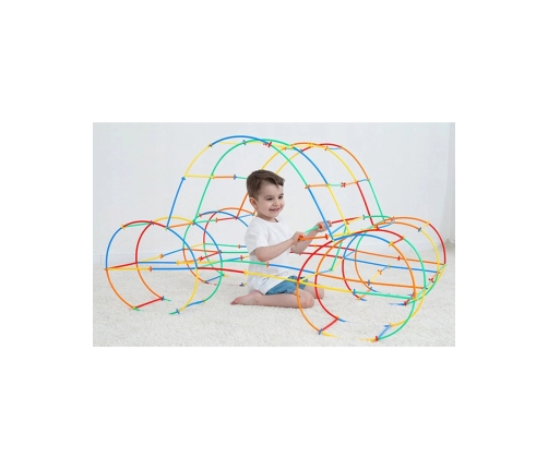 WOOPIE Klocki Konstrukcyjne Kolorowe Słomki 1200 el.