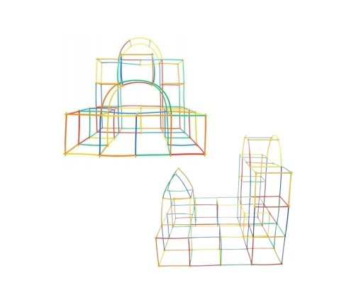 WOOPIE Klocki Konstrukcyjne Kolorowe Słomki 1200 el.