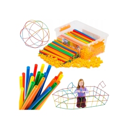 WOOPIE Klocki Konstrukcyjne Kolorowe Słomki 800 el. WOOPIE Klocki Konstrukcyjne Kolorowe Słomki 800 el.