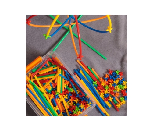 WOOPIE Klocki Konstrukcyjne Kolorowe Słomki 800 el.