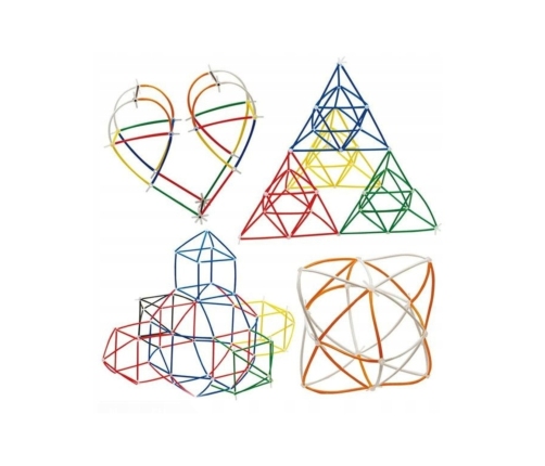 WOOPIE Klocki Konstrukcyjne Kolorowe Słomki 800 el.