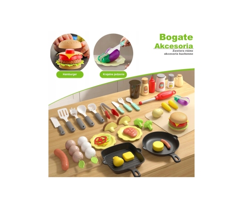 WOOPIE Grill Barbecue Kuchnia Ogrodowa Interaktywna Para LED Zestaw XL 41 el.