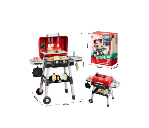 WOOPIE Grill Barbecue Kuchnia Ogrodowa Interaktywna LED Zestaw XL 31 el.