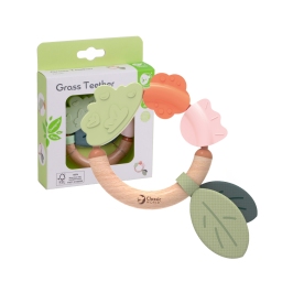 CLASSIC WORLD Drewniana Grzechotka Sensoryczna Gryzak 2w1