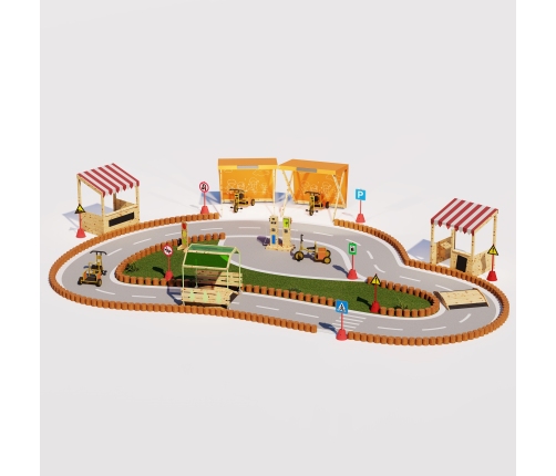 CLASSIC WORLD EDU Drewniany Mostek Rampowy Najazd Droga Tor dla Rowerów