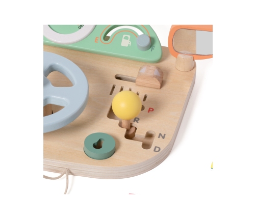 CLASSIC WORLD Drewniana Tablica Manipulacyjna Wielofunkcyjna Kierownica Motoryczna