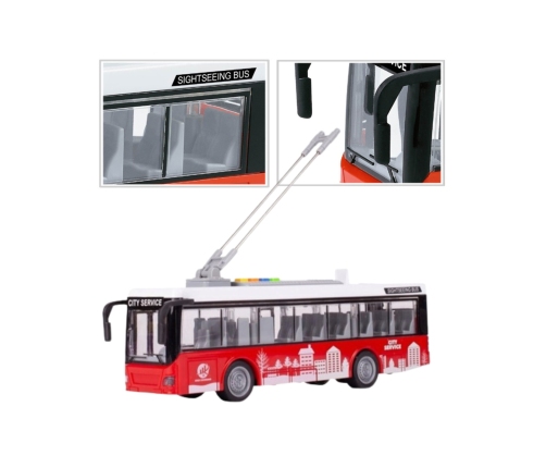 WOOPIE Autobus Trolejbus Interaktywy Elektryczny 1:16