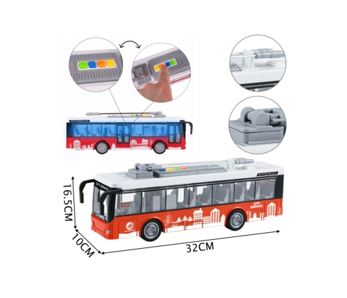 WOOPIE Autobus Trolejbus Interaktywy Elektryczny 1:16