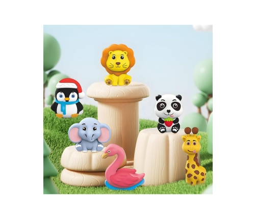 WOOPIE Zestaw Kreatywny z Farbami DIY Zrób Odlewy Gipsowe Figurki i Pomaluj - Zestaw Zwierzątka