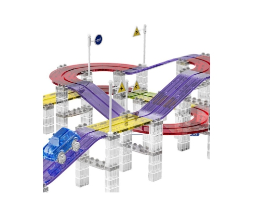 WOOPIE Magnetyczny Tor Samochodowy Wyścigowy + Autko 76 el.