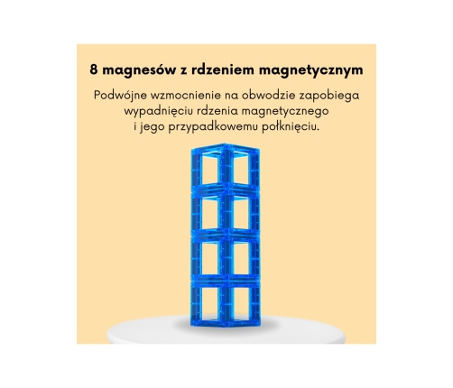 WOOPIE Przestrzenne Klocki Magnetyczne Nauka Liczb 70 Elementów