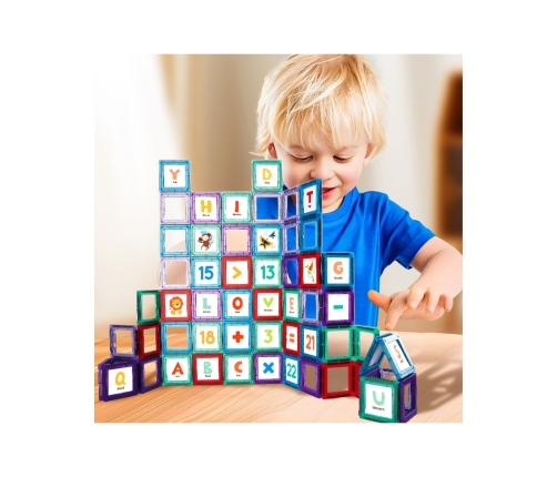 WOOPIE Przestrzenne Klocki Magnetyczne Nauka Liczb 70 Elementów