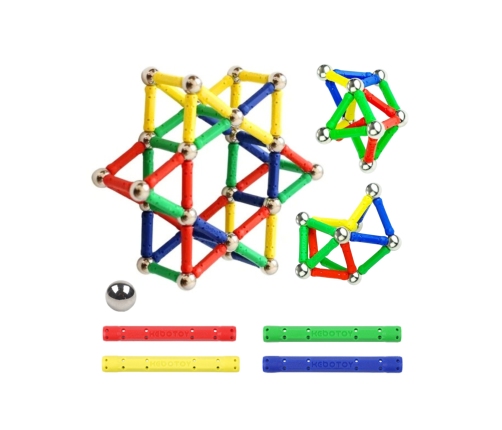 WOOPIE Klocki Magnetyczne Konstrukcyjne 3D 58 el.