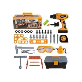 WOOPIE Zestaw Narzędzi Małego Majsterkowicza z Wkrętarką w Walizce 39el.