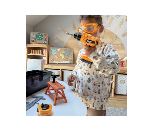 WOOPIE Zestaw Narzędzi Małego Majsterkowicza z Wkrętarką w Walizce 39el.