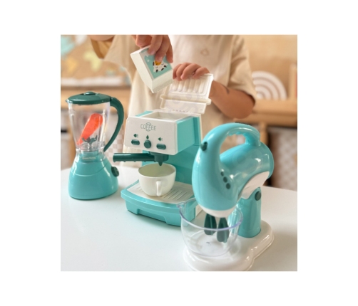 WOOPIE Zestaw AGD 3w1 Ekspres Mikser Blender Efekty Dźwiękowe Świetlne