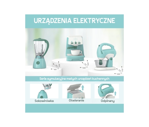 WOOPIE Zestaw AGD 3w1 Ekspres Mikser Blender Efekty Dźwiękowe Świetlne