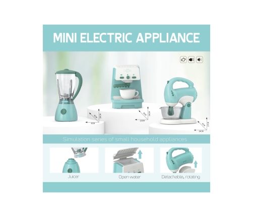 WOOPIE Zestaw AGD 3w1 Ekspres Mikser Blender Efekty Dźwiękowe Świetlne