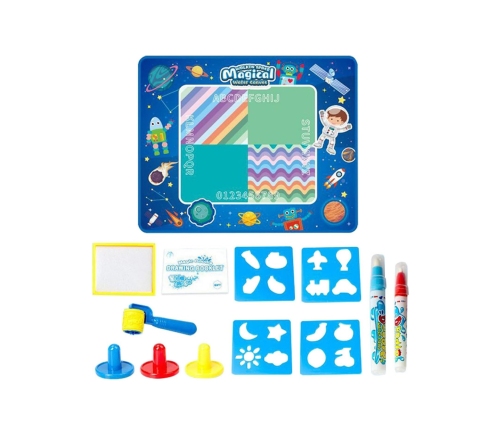 WOOPIE Mata Wodna do Malowania XXL 100x80cm Kosmos Niebieska