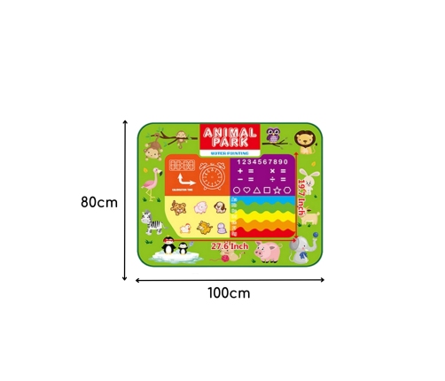 WOOPIE Mata Wodna do Malowania 2w1 XXL Dwustronna Zwierzęta