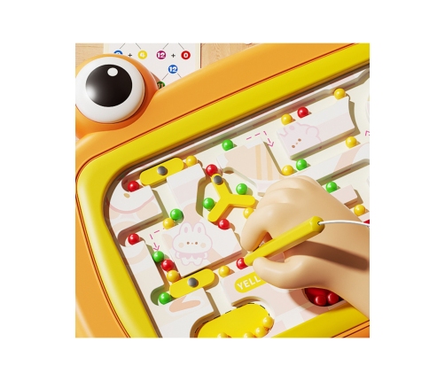 WOOPIE Tablica Magnetyczna Montessori Labirynt Krab Pomarańczowa