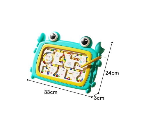 WOOPIE Tablica Magnetyczna Montessori Labirynt Krab Turkusowa
