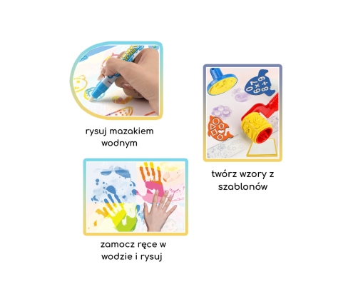 WOOPIE Mata Wodna do Malowania Zestaw Kreatywny z Akcesoriami