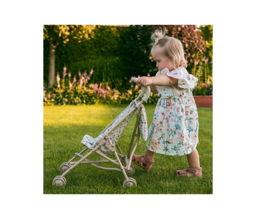 WOOPIE ROYAL Wózek Spacerówka Dla Lalek w Kwiatki