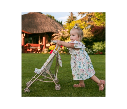 WOOPIE ROYAL Wózek Spacerówka Dla Lalek w Kwiatki