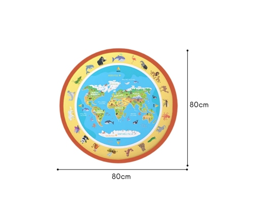 WOOPIE Magiczna Mata Wodna do Malowania Okrągła ZOO 23 el.