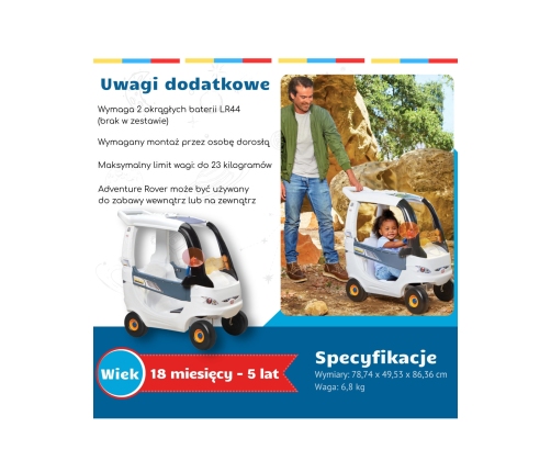 LITTLE TIKES Jeździk Cozy Coupe – Łazik Kosmiczny