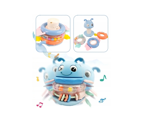 WOOPIE Baby Wańka Wstańka Zabawka Sensoryczna 2w1 Grzechotka Gryzak