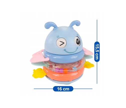 WOOPIE Baby Wańka Wstańka Zabawka Sensoryczna 2w1 Grzechotka Gryzak