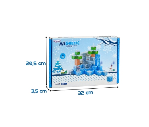 WOOPIE Klocki Magnetyczne Konstrukcyjne Zimowy Świat klocków