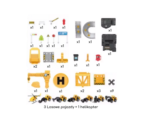 WOOPIE Garaż Parking Roboty Drogowe 41el.